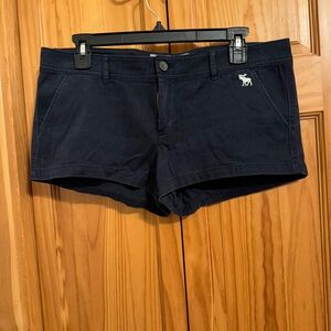 Abercrombie & Fitch Dark Blue Jean Shorts